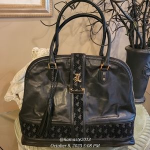 L.A.M.B. by Gwen Stefani Bowler Bag Leather Luxury Designer Handbag #578